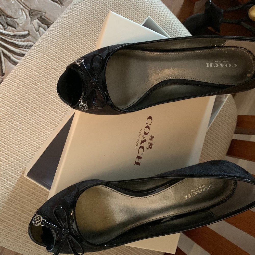 Coach Paola Wedge Peep Toe Sandal